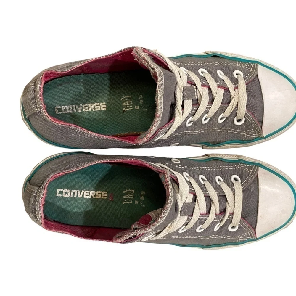 Converse Chuck Taylor All Star Girls Athletic Shoe Gray Size 5